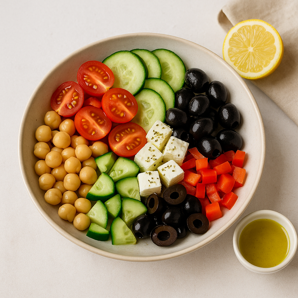 Ensaladas estilo mediterráneo